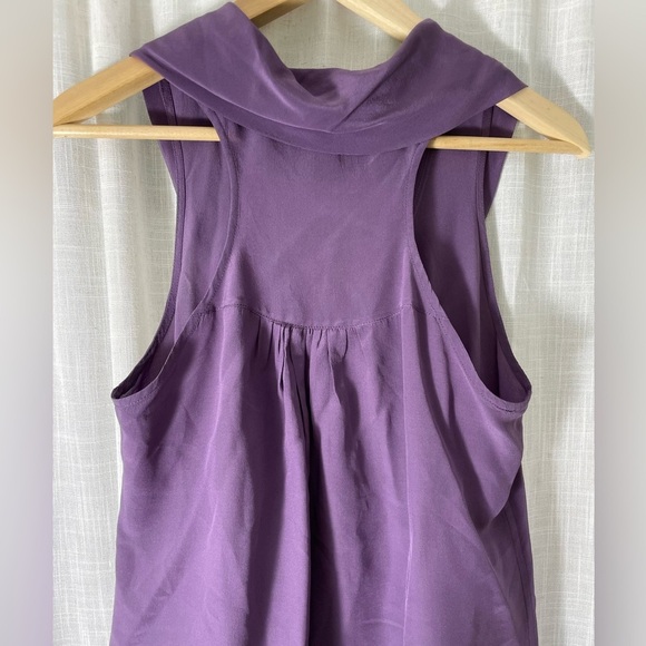 Trinity 100% Silk Purple Sleeveless Blouse Size S - Picture 5 of 5
